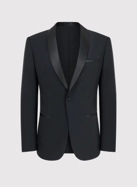 Ślubny smoking męski w kolorze czarnym