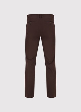 Brązowe spodnie chino z bawełną