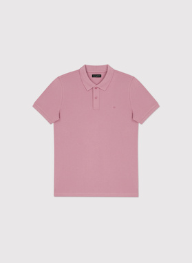Różowe męskie polo z bawełny