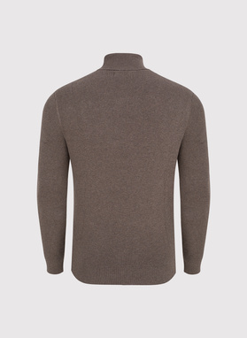 Męski golf w kolorze brązowym