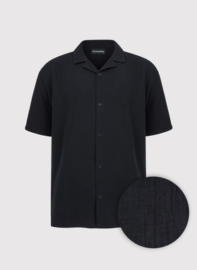 Bawełniana koszula męska w kolorze czarnym