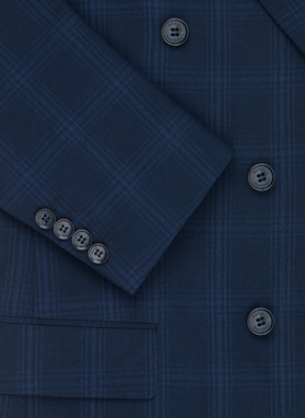 Dwuczęściowy garnitur męski w kratę