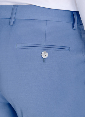 Niebieskie wełniane spodnie garniturowe