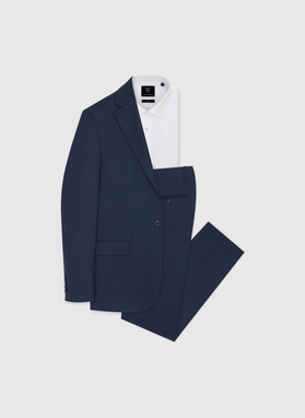 Granatowy garnitur męski