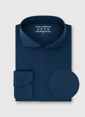 Granatowa koszula z dzianiny