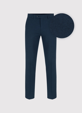 Granatowy garnitur męski z lnem