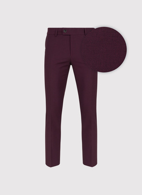 Bordowy garnitur męski