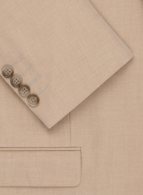 Beżowy garnitur męski