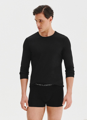 Męski longsleeve w czarnym kolorze, dwupak