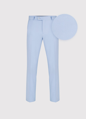 Błękitny wełniany garnitur męski