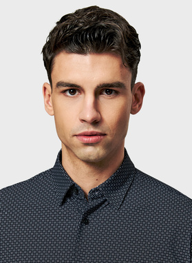 Koszula męska we wzór geometryczny