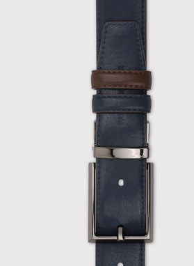 Dwustronny skórzany pasek męski