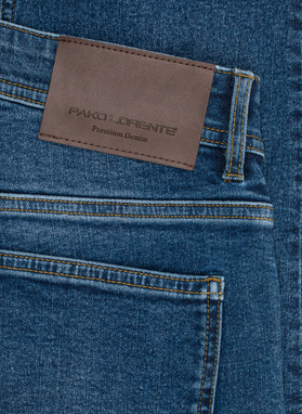 Granatowe jeansowe spodnie męskie