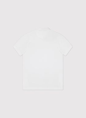 Biały gładki t-shirt polo