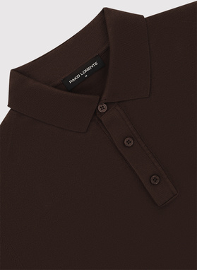 Brązowe polo męskie