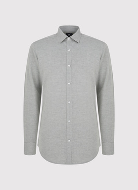 Zielono-szara bawełniana koszula męska