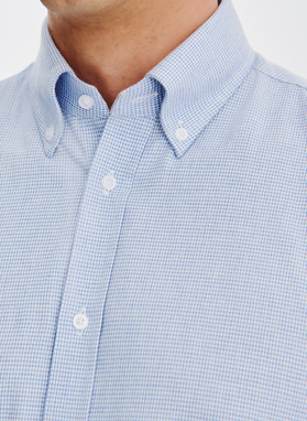 Niebieska koszula w pepitkę