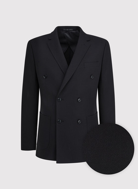 Czarna dwurzędowa marynarka męska