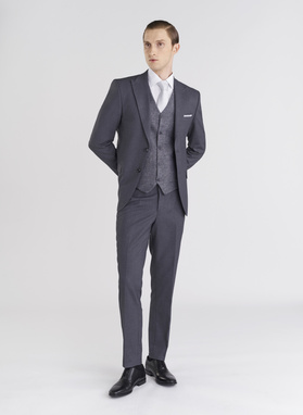 Szare eleganckie spodnie męskie