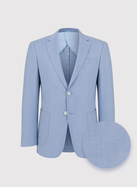 Niebieska marynarka casual z lnem