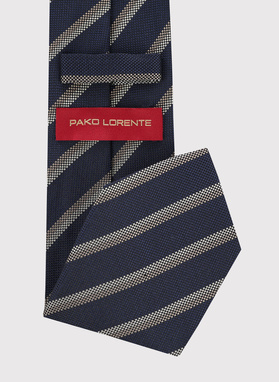 Jedwabny krawat męski w pasy