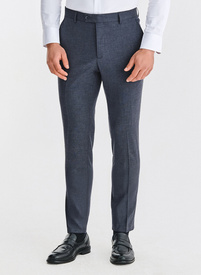 Granatowe spodnie garniturowe