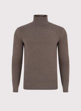 Męski golf w kolorze brązowym