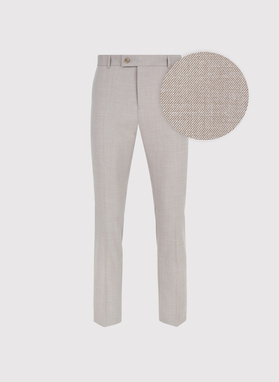 Gładki beżowy garnitur męski