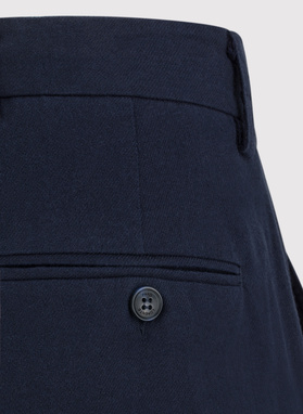 Granatowe spodnie męskie z lnem