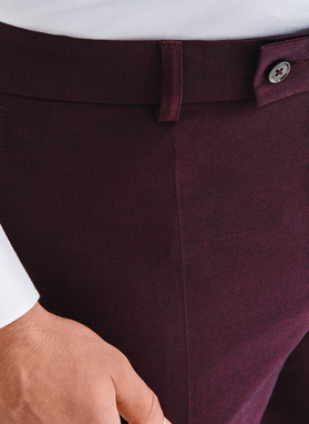 Bordowy garnitur męski