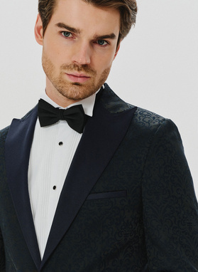 Granatowo-czarny smoking męski