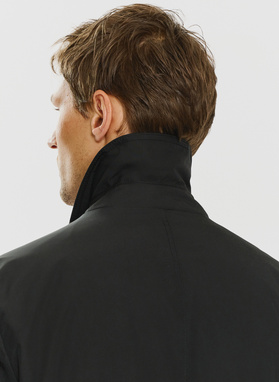 Czarny przejściowy płaszcz męski