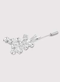 Srebrna szpilka do marynarki męskiej kwiaty