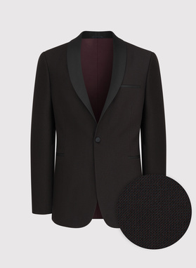 Trzyczęściowy brązowy smoking