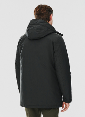Czarna kurtka męska z kapturem