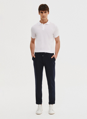 Biały gładki t-shirt polo