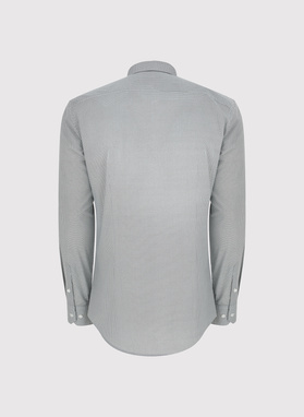 Biała koszula męska mikrowzór