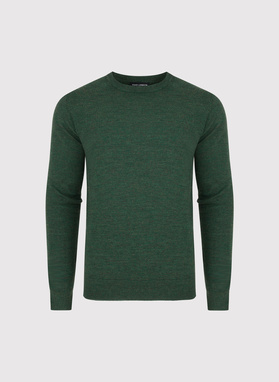 Zielony sweter męski z wełną