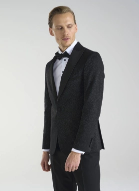 Ślubny żakardowy smoking męski