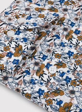 Biała koszula w kwiaty