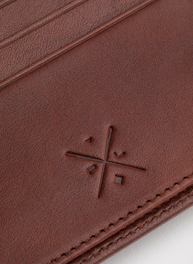 Męski portfel w kolorze brązowym