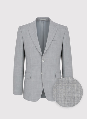 Szary garnitur męski z wełną