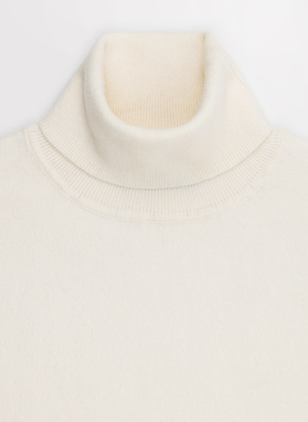 Biały gładki golf męski