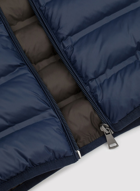 Krótka pikowana kurtka w kolorze granatowym