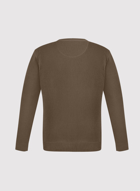 Brązowy sweter męski o-neck