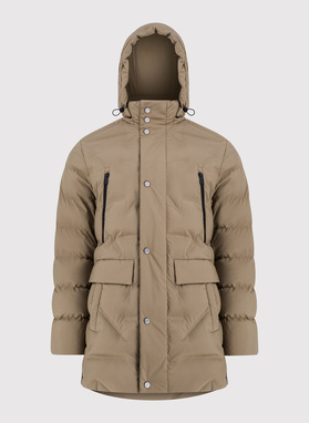 Beżowa kurtka męska na zimę