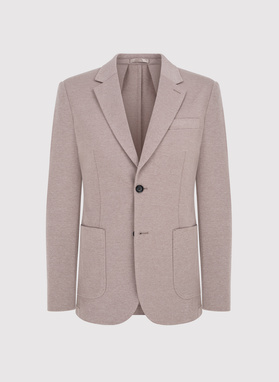 Beżowa marynarka melanż