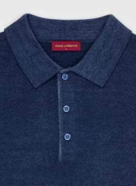 Wełniany sweter polo