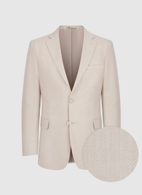 Dwuczęściowy garnitur męski w kolorze beżowym