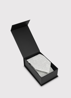 Jedwabny szary krawat męski